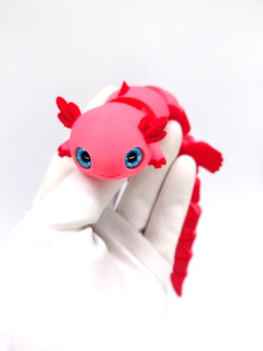 Toypetals Pink Articulated Axolotl 3D Printed Fidget