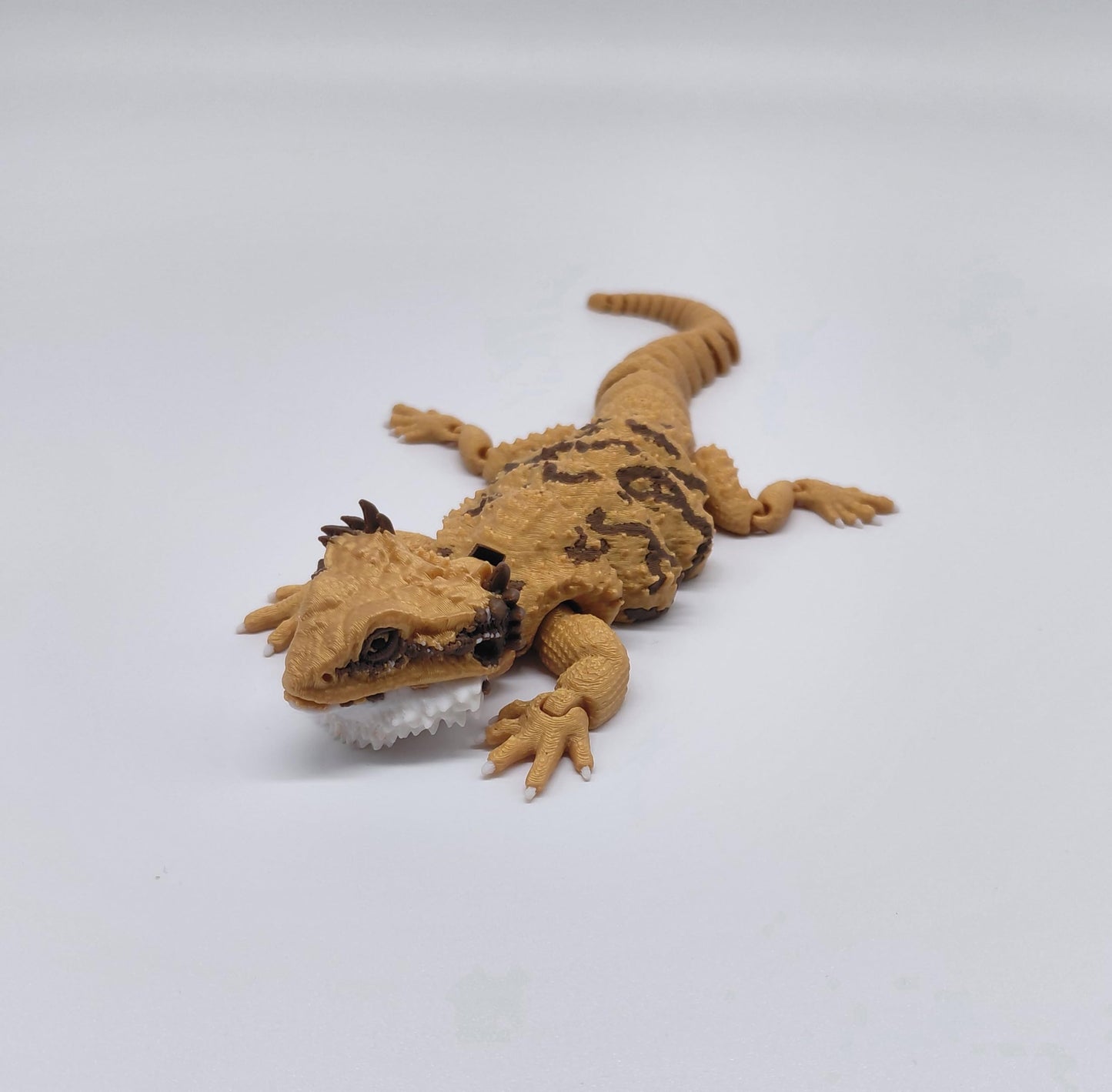 Toypetals Articulated Bearded Dragon Lizard – 3D Printed Realistic Reptile Figure, Flexible Poseable Animal Toy, Collectible Desk Decor, Sensory Fidget, Gift for Reptile Lovers