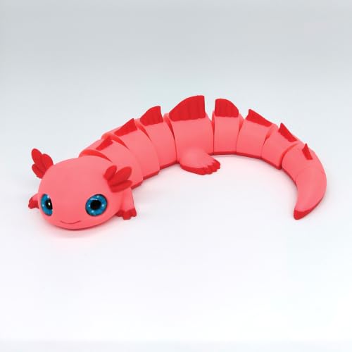 Toypetals Pink Articulated Axolotl 3D Printed Fidget